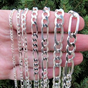 Silver Figaro Bracelet